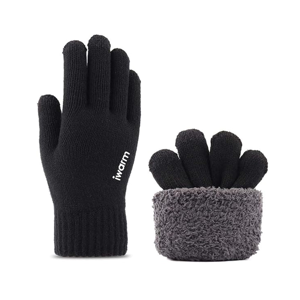 Winter-Touchscreen-Handschuhe Iwarm ST0018, Größe 23cm, Schwarz