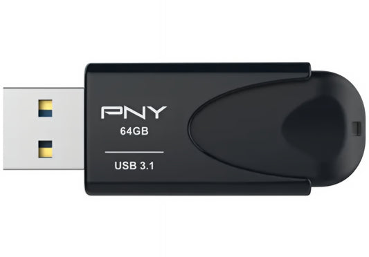 External USB-A 3.1 Memory PNY Attache 4, 64Gb FD64GATT431KK-EF