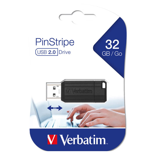 Memoria Esterna USB-A Verbatim PenDrive Pinstripe, 32Gb