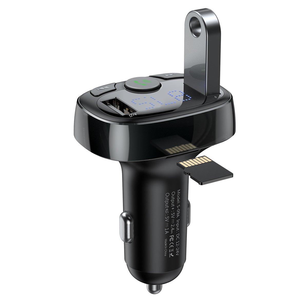 Modulatore FM Bluetooth Baseus S-09A, 2 x USB-A - 1 x microSD CCMT000001