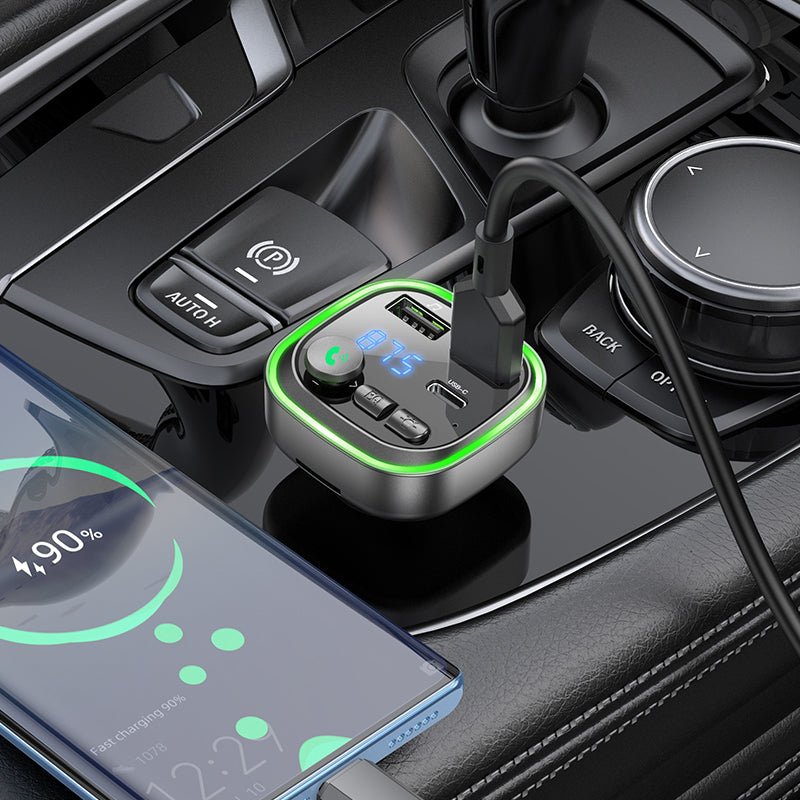 Modulatore FM Bluetooth Borofone BC48, 2 x USB-A - 1 x USB-C - 1 x microSD
