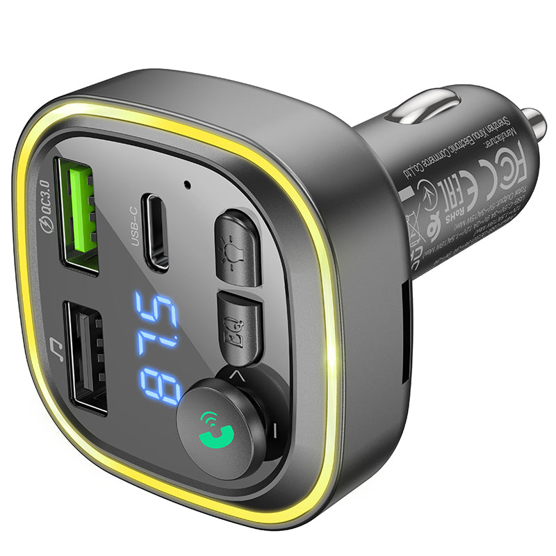 Modulatore FM Bluetooth Borofone BC48, 2 x USB-A - 1 x USB-C - 1 x microSD