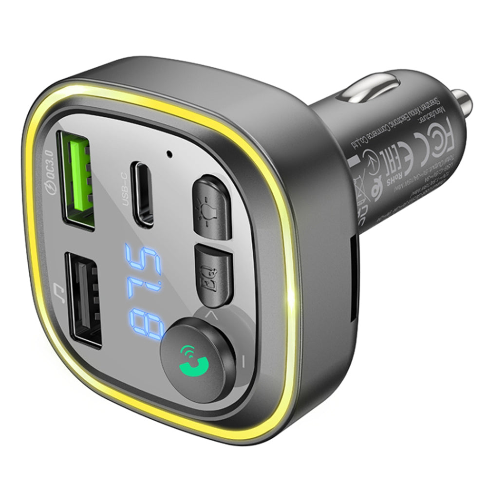 Modulatore FM Bluetooth Borofone BC48, 2 x USB-A - 1 x USB-C - 1 x microSD