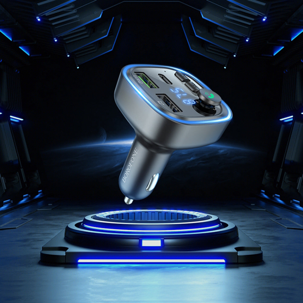Modulatore FM Bluetooth Borofone BC48, 2 x USB-A - 1 x USB-C - 1 x microSD