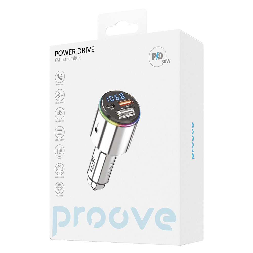 FM Bluetooth Modulator Proove, 1 x USB-A - 1 x USB-C FMPD30110006