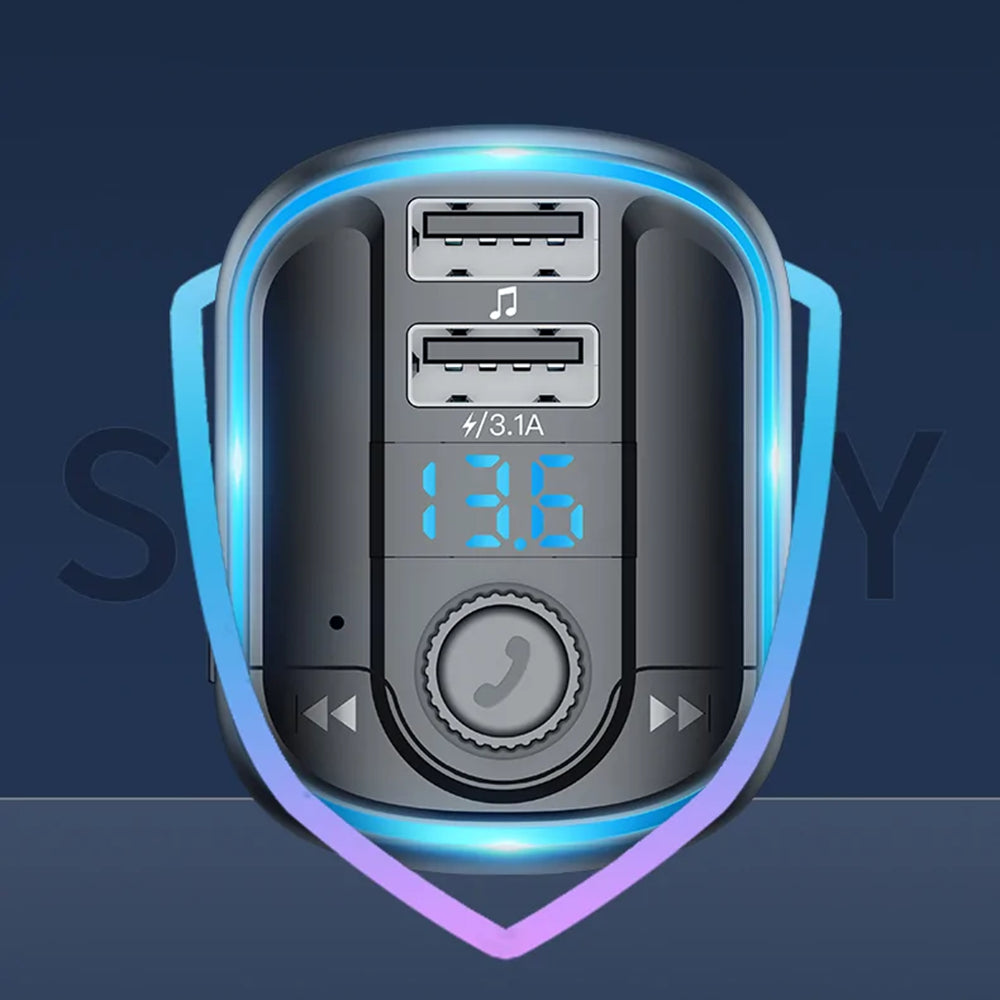 Modulateur FM Bluetooth Yesido Y44, 2 x USB-A - 1 x microSD