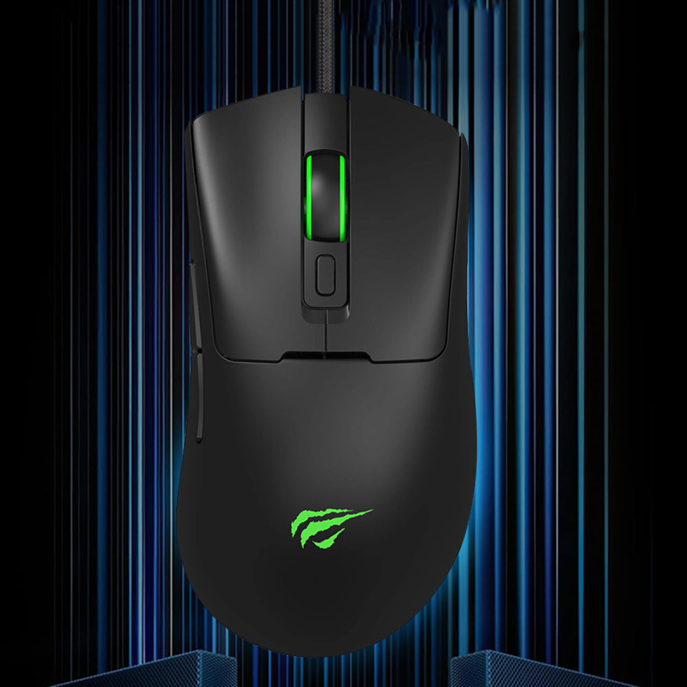 Mouse Gaming Cablato USB HAVIT MS966, RGB, 800DPI - 12000DPI, 1.6m, Nero