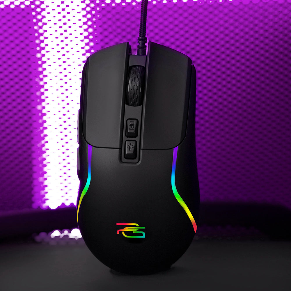 Mouse Gaming Cablato USB Proove Assembler, RGB, 12400DPI, Nero CMAS00000101