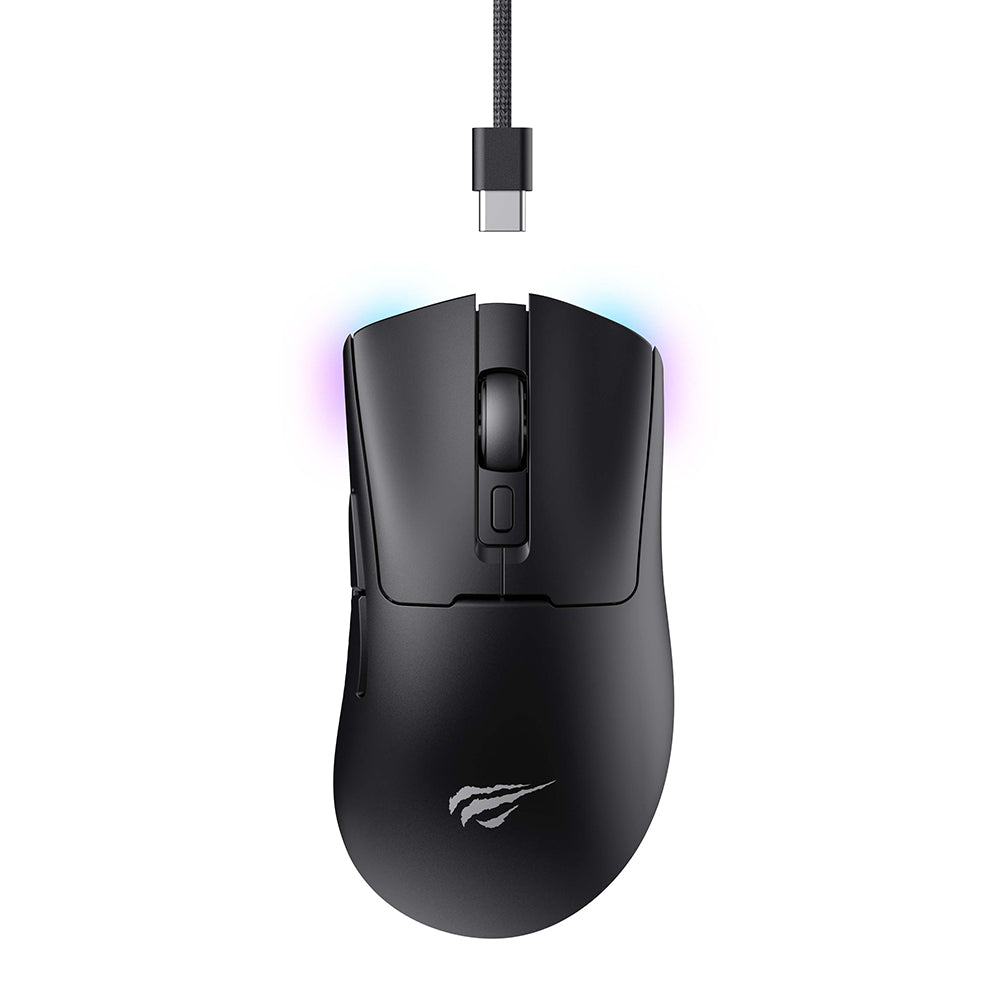 Gaming-Maus Wireless HAVIT MS966WB, 800DPI - 10000DPI, BT / Wi-Fi / Kabelgebunden, Schwarz