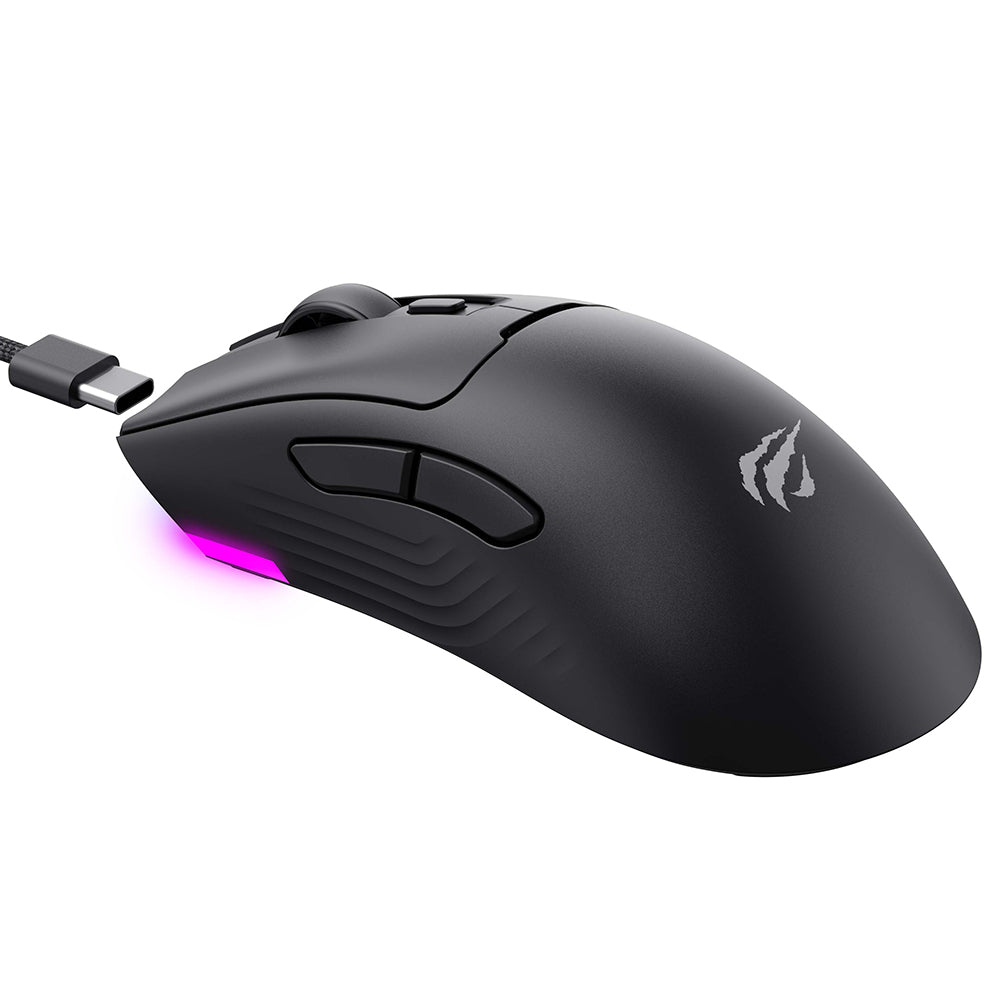 Gaming-Maus Wireless HAVIT MS966WB, 800DPI - 10000DPI, BT / Wi-Fi / Kabelgebunden, Schwarz