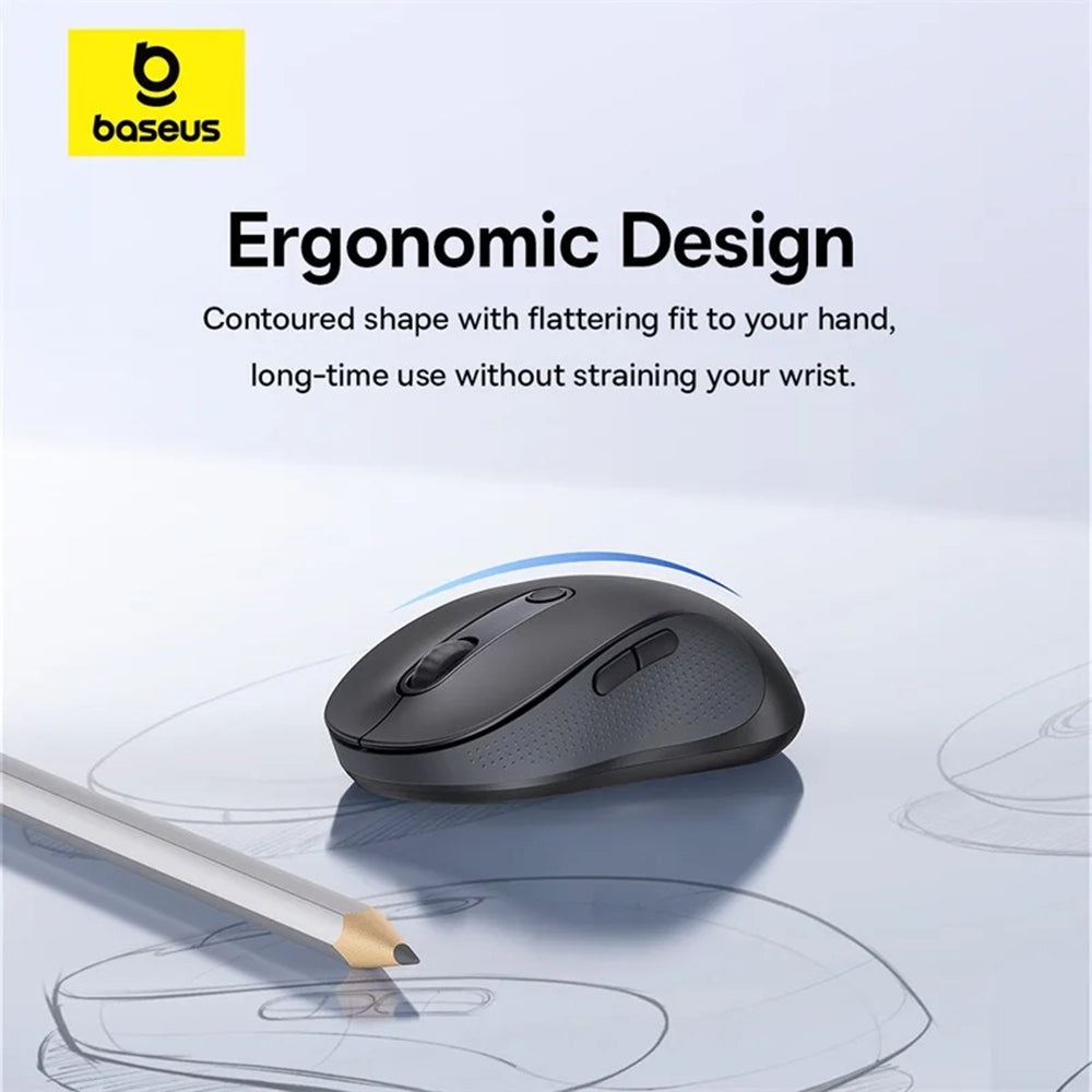 Baseus F02 Mouse senza fili, 4000DPI, BT / Wi-Fi, nero B0105555505111-01