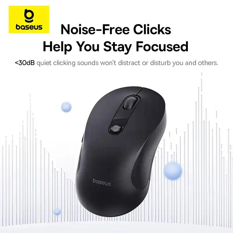 Mouse Wireless Baseus F02, 1600DPI, BT, Nero B0203203