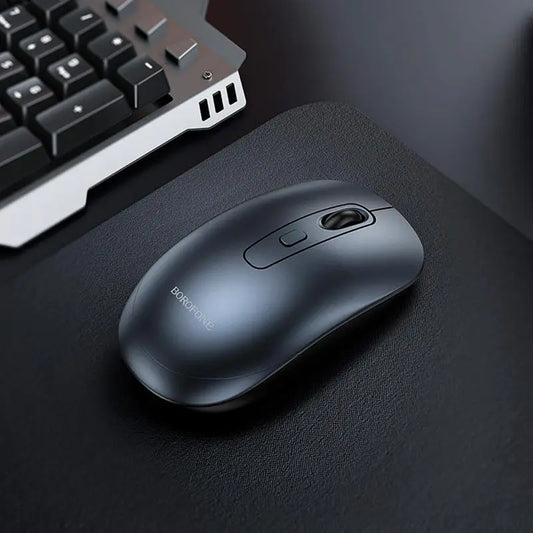 Mouse Wireless Borofone BG13 Winner, 1600DPI, Grigio