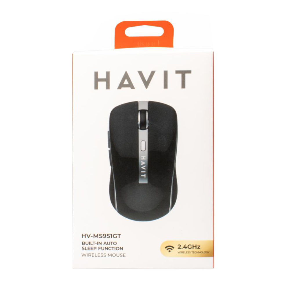Mouse Wireless HAVIT MS951GT, 1000DPI - 1600DPI, Bianco Dorato
