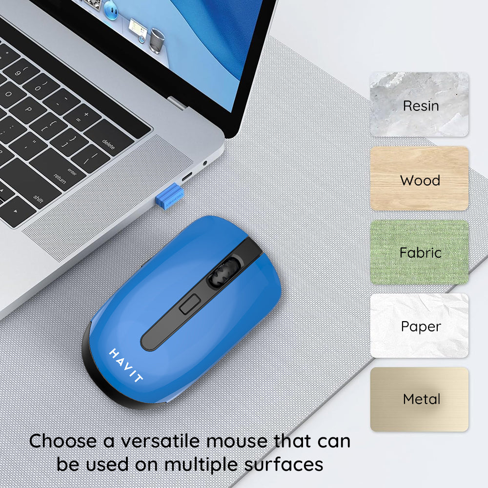 Mouse Wireless HAVIT MS989GT, 800DPI - 1600DPI, Nero Rosso