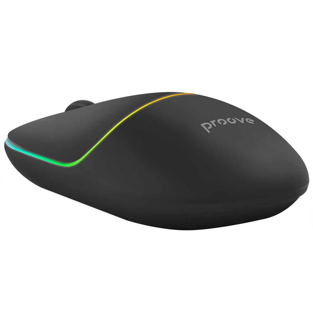 Souris sans fil Proove Blink, RGB, 800DPI - 1600DPI, BT / Wi-Fi, Noir WMBL00002001