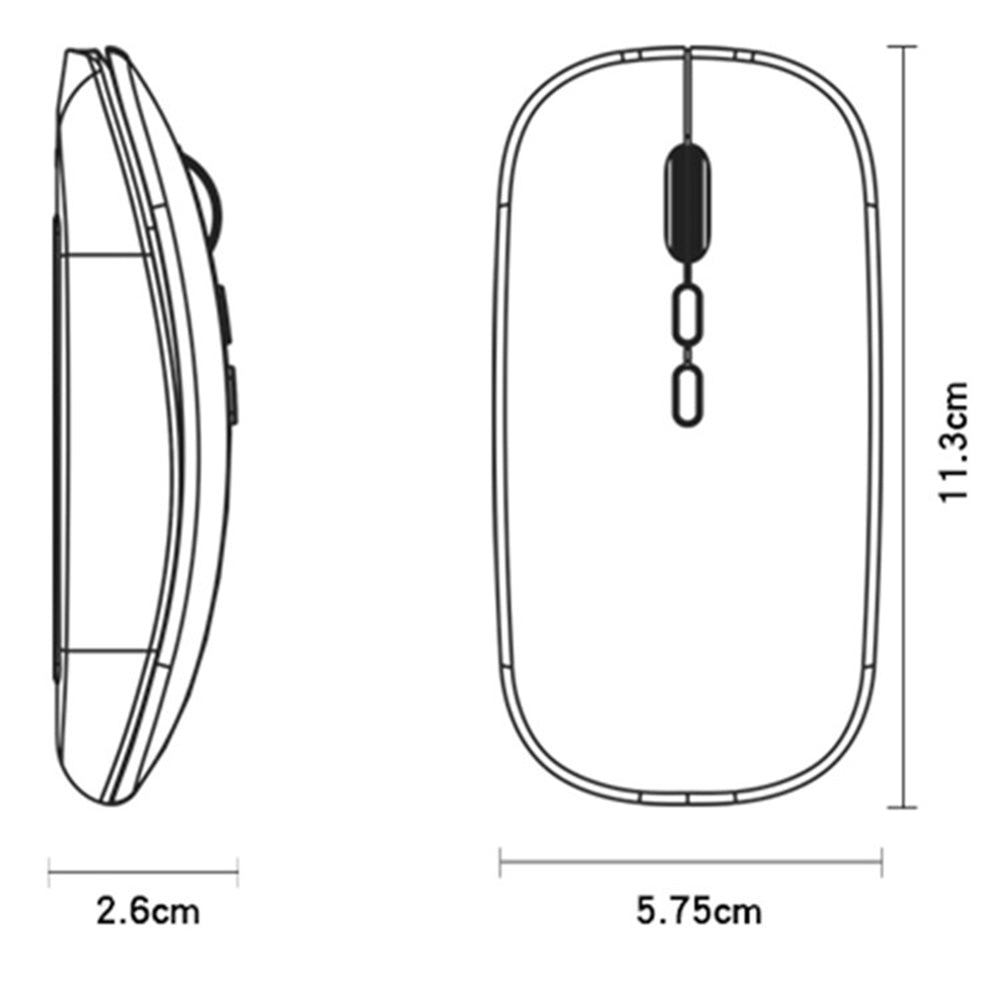 Souris sans fil Yesido KB15, 800DPI - 1600DPI, Argenté