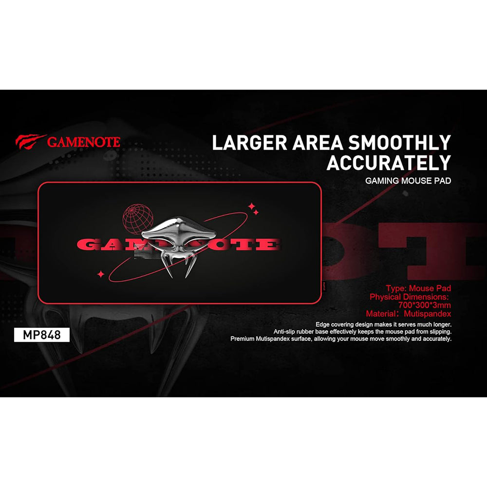 Tapis de souris gaming HAVIT MP848, 700mm x 300mm x 3mm, Noir