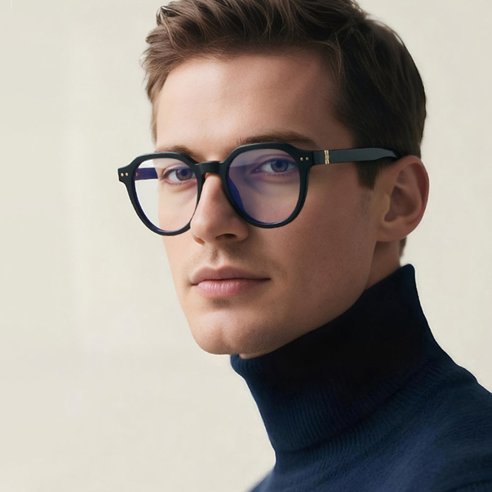 Lunettes d'ordinateur pour hommes Techsuit 2228, Anti-Lumière Bleue, Noires