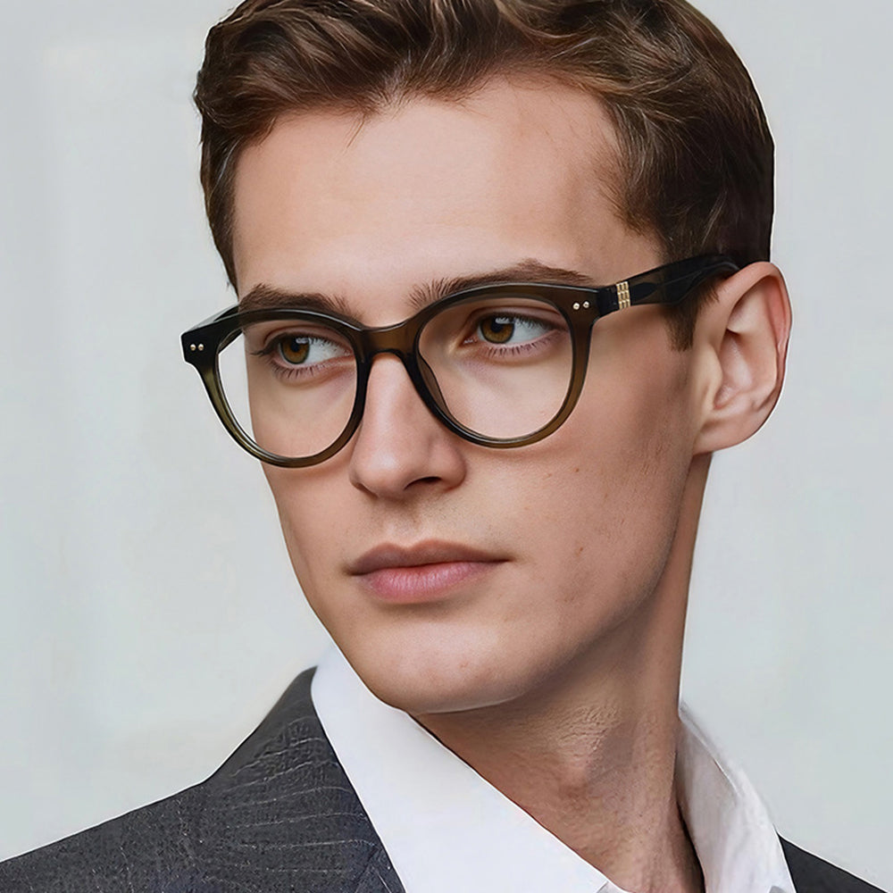 Lunettes d'ordinateur pour hommes Techsuit 2231, Anti-Lumière Bleue, Vertes
