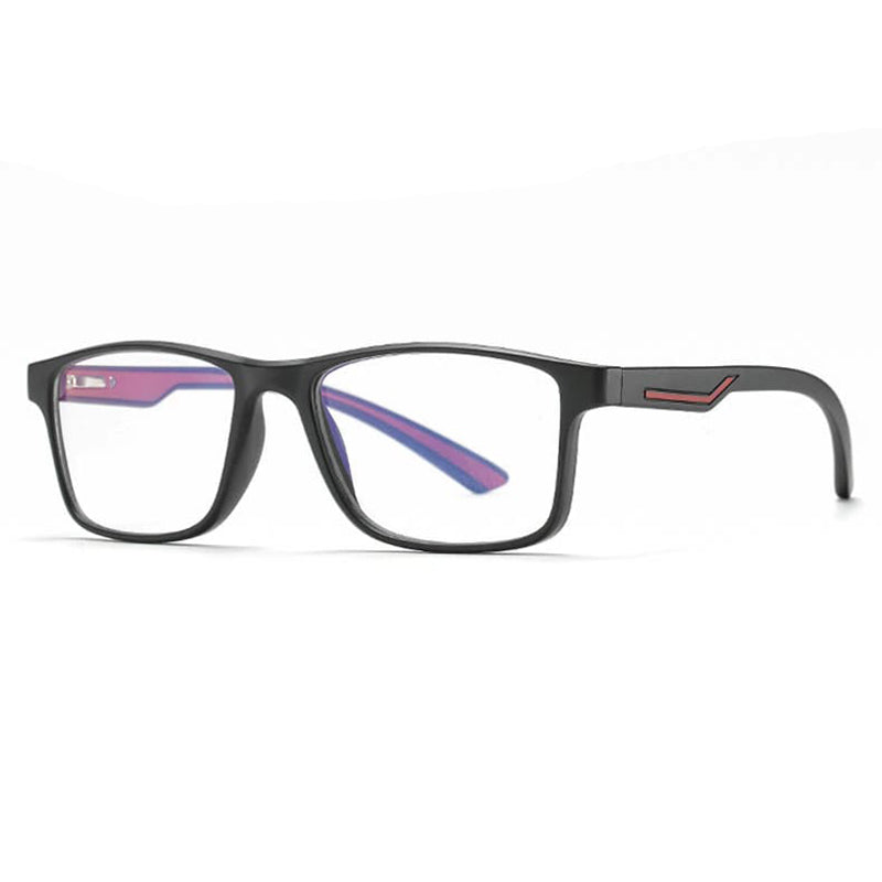 Lunettes d'ordinateur pour hommes Techsuit F2388, anti-lumière bleue, noir rouge