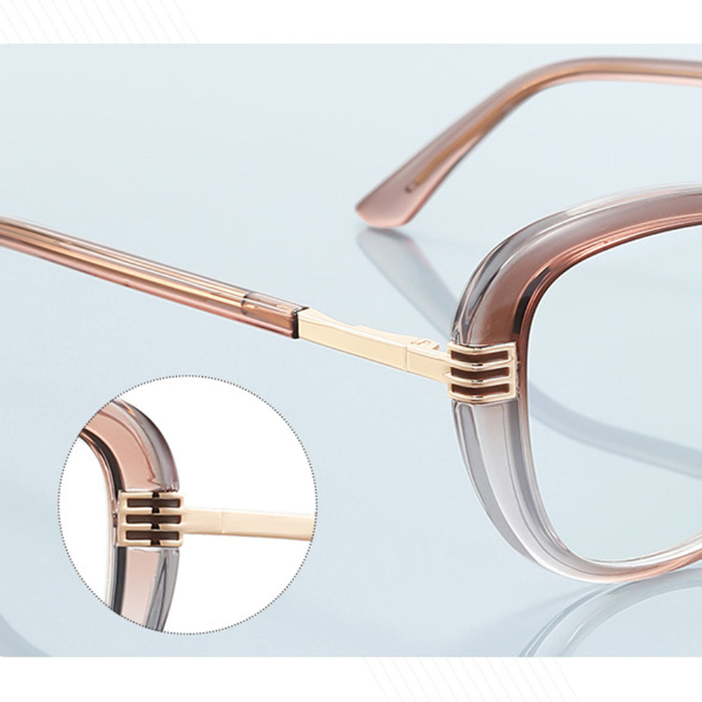 Lunettes d'ordinateur pour femmes Techsuit 2265, Anti-Lumière Bleue, Noires Dorées