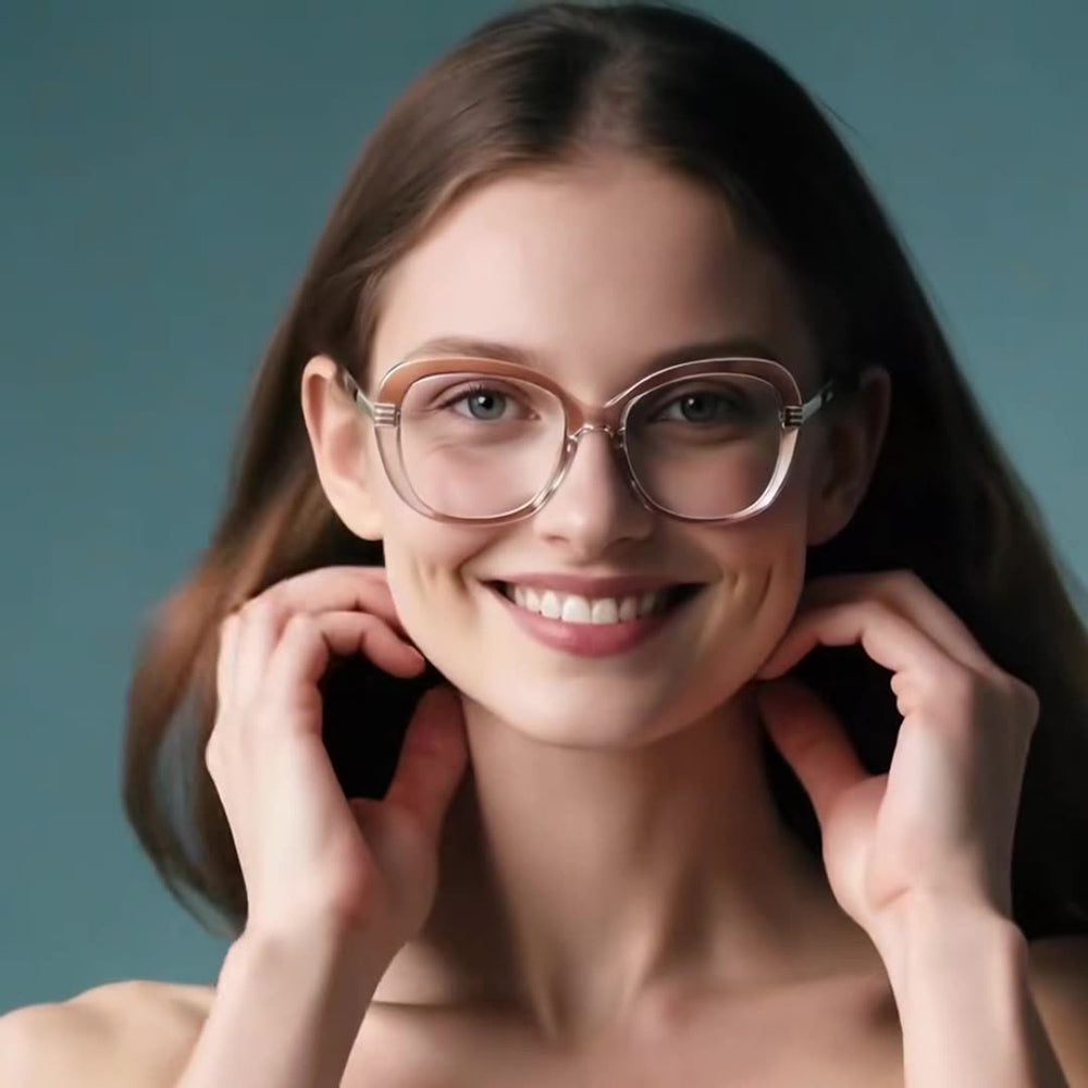Lunettes d'ordinateur pour femmes Techsuit 2265, Anti-Lumière Bleue, Noires Dorées