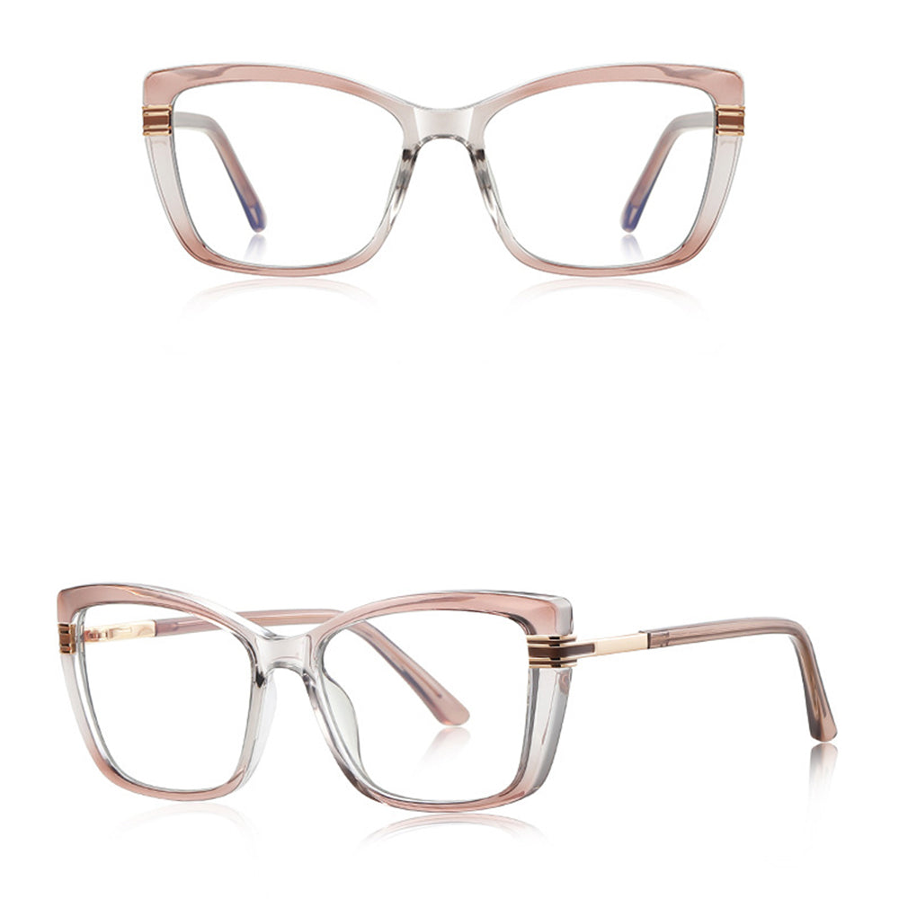 Lunettes d'ordinateur pour femmes Techsuit 2273, Anti-Lumière Bleue, Marron Clair