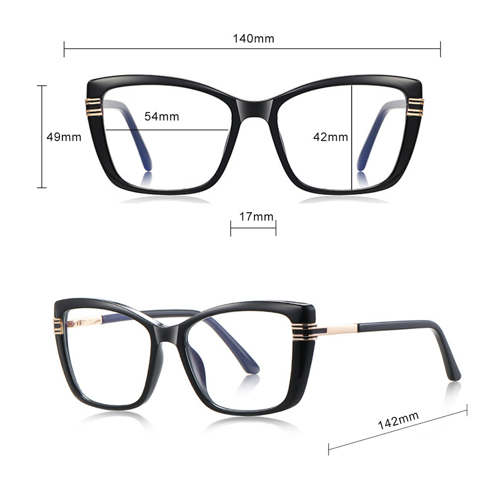 Lunettes d'ordinateur pour femmes Techsuit 2273, Anti-Lumière Bleue, Marron Clair