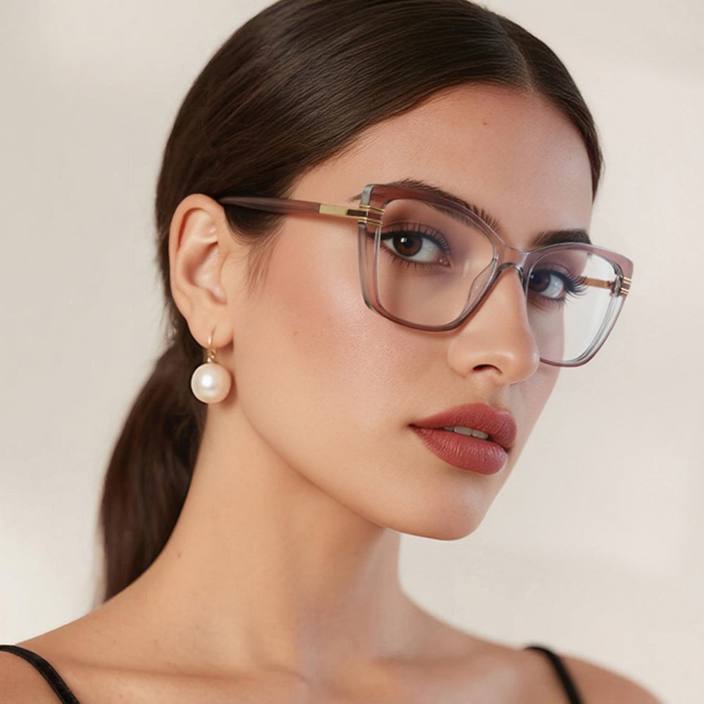 Lunettes d'ordinateur pour femmes Techsuit 2273, Anti-Lumière Bleue, Marron Clair