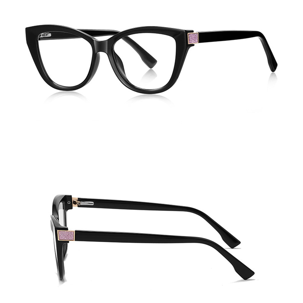 Lunettes d'ordinateur pour femmes Techsuit 2276, Anti-Lumière Bleue, Noires