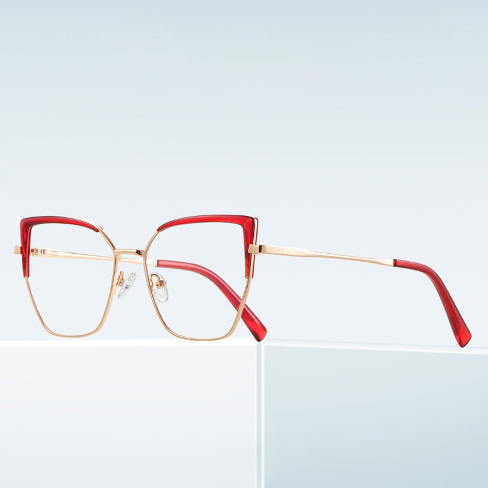 Lunettes d'ordinateur pour femmes Techsuit 3156, Anti-Lumière Bleue, Or Rose