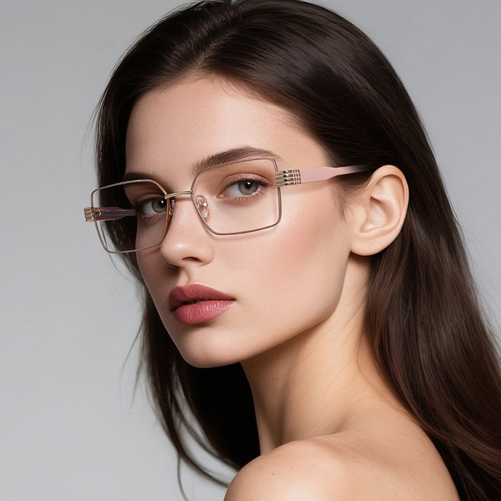 Damen Computerbrille Techsuit 3160, Anti-Blau-Licht, Rosa Gold
