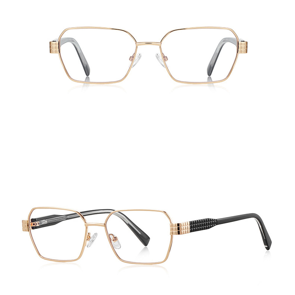Lunettes d'ordinateur pour femmes Techsuit 3161, Anti-Lumière Bleue, Noires Dorées
