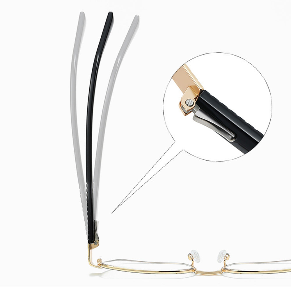 Lunettes d'ordinateur pour femmes Techsuit 3161, Anti-Lumière Bleue, Noires Dorées