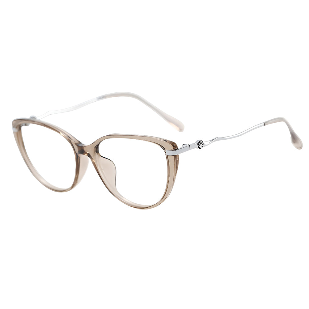 Occhiali Da Computer Donna Techsuit 86162, Anti-Luce Blu, Argento Beige
