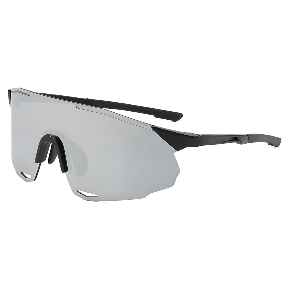 Occhiali da Ciclismo Unisex Techsuit 8853, Neri Argento