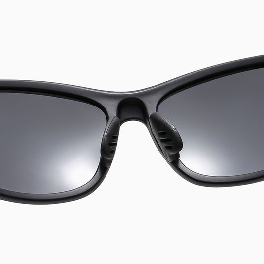 Unisex Fahrradbrille Techsuit 9309, polarisiert, silber-grau