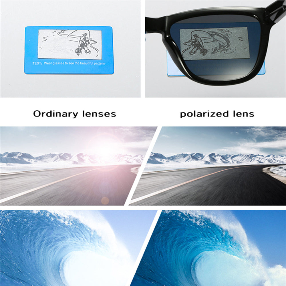 Herren-Sonnenbrille Techsuit 0717, polarisiert, UV-Schutz, schwarz