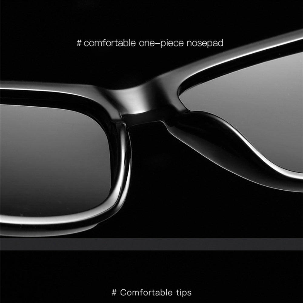Herren-Sonnenbrille Techsuit 0717, polarisiert, UV-Schutz, schwarz