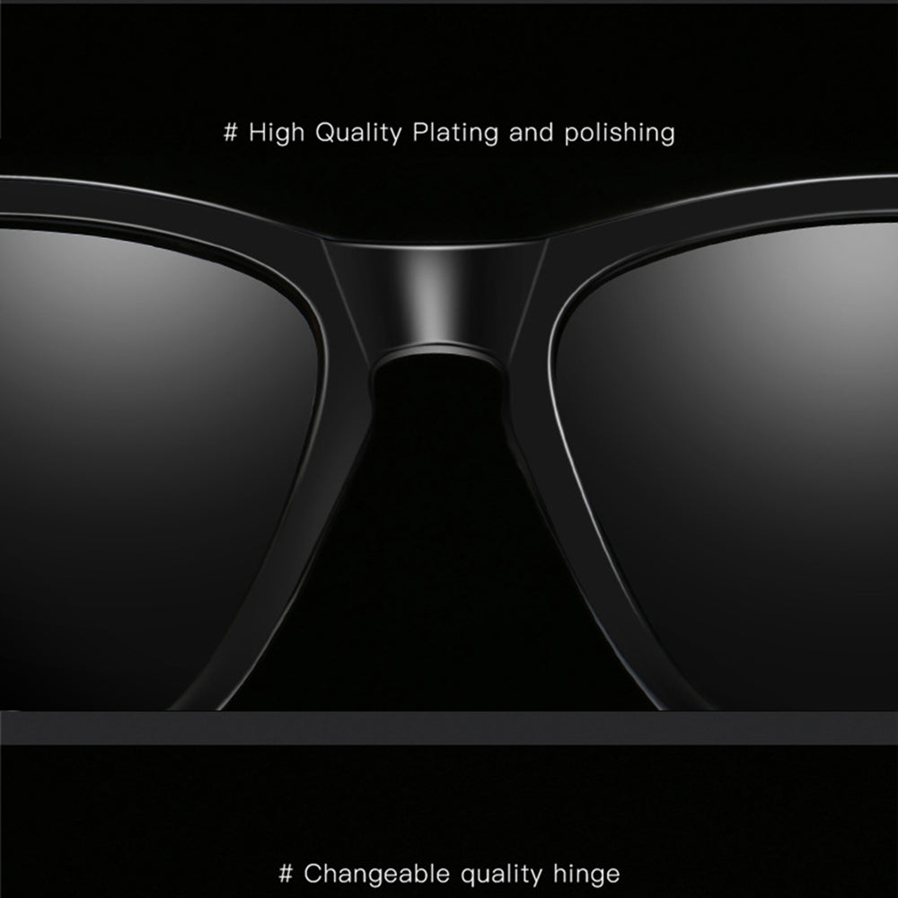 Herren-Sonnenbrille Techsuit 0717, polarisiert, UV-Schutz, schwarz