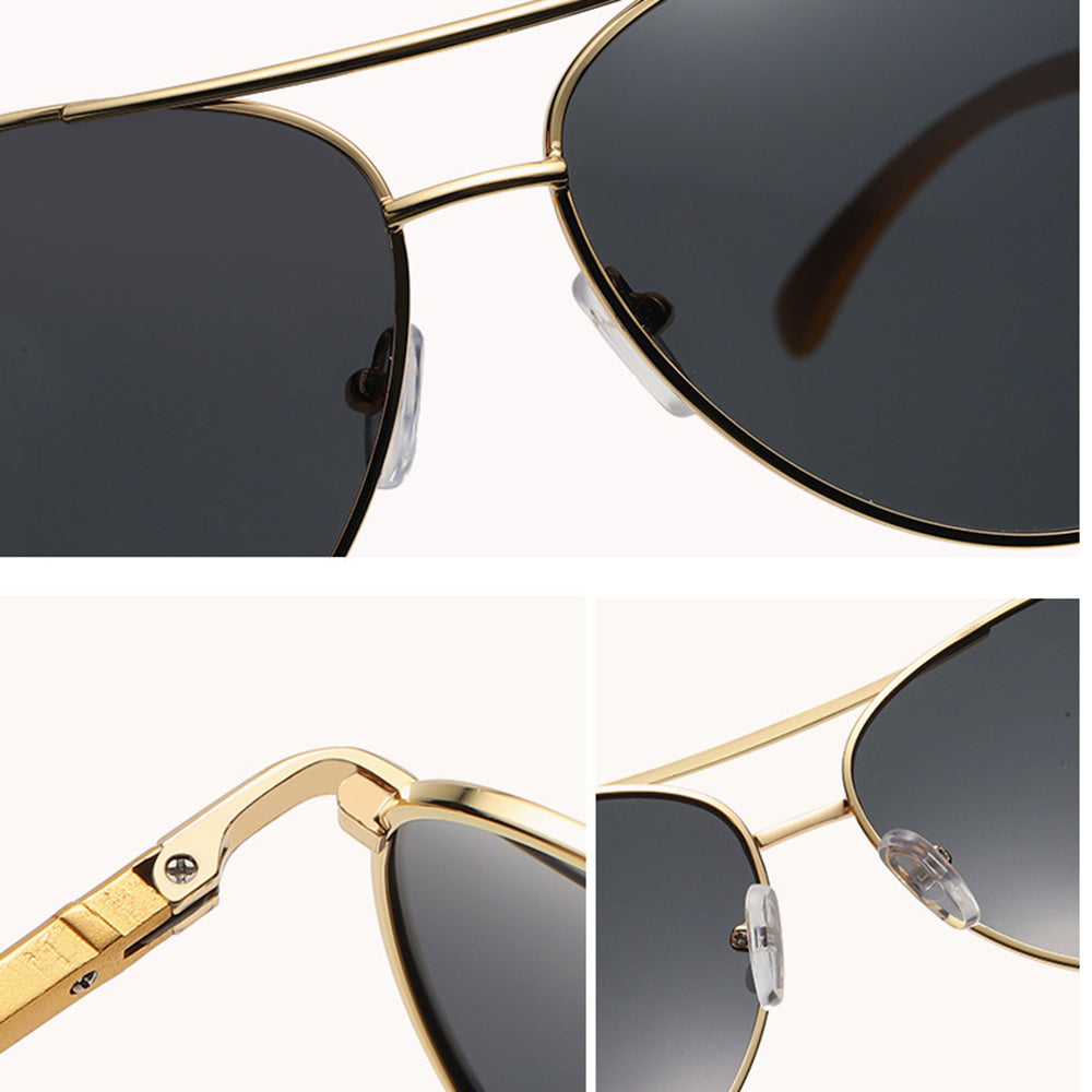 Herren-Sonnenbrille Techsuit 2150, polarisiert, UV-Schutz, Schwarz Grün