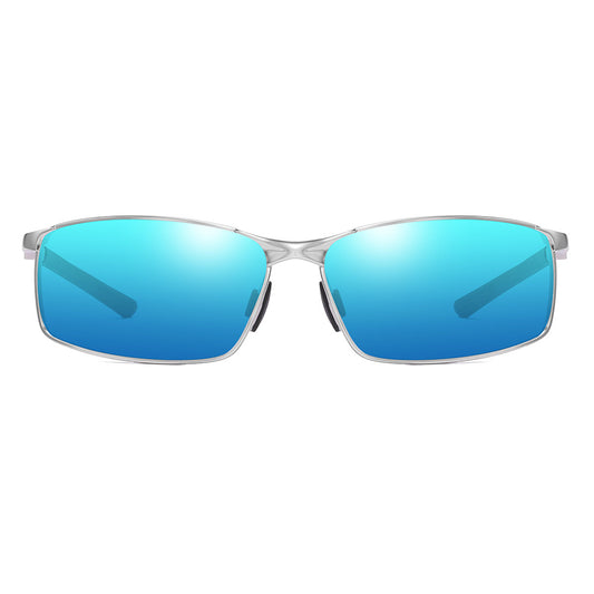 Herren-Sonnenbrille Techsuit 559, polarisiert, UV-Schutz, silberblau