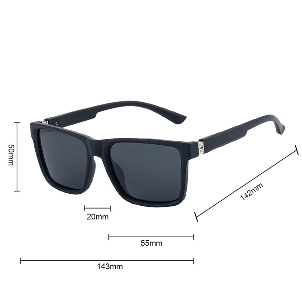 Lunettes de Soleil Homme Techsuit 8506, Polarisées, Protection UV, Bleu Mat Gris