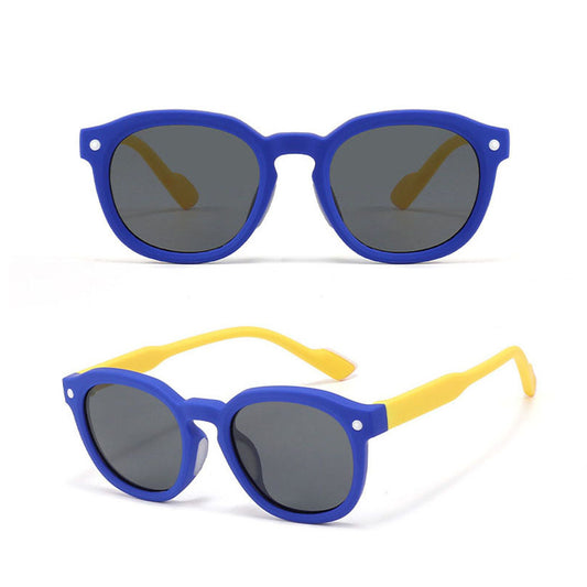 Occhiali da Sole per Bambini Techsuit 616, Polarizzati, Protezione UV, Blu Gialli