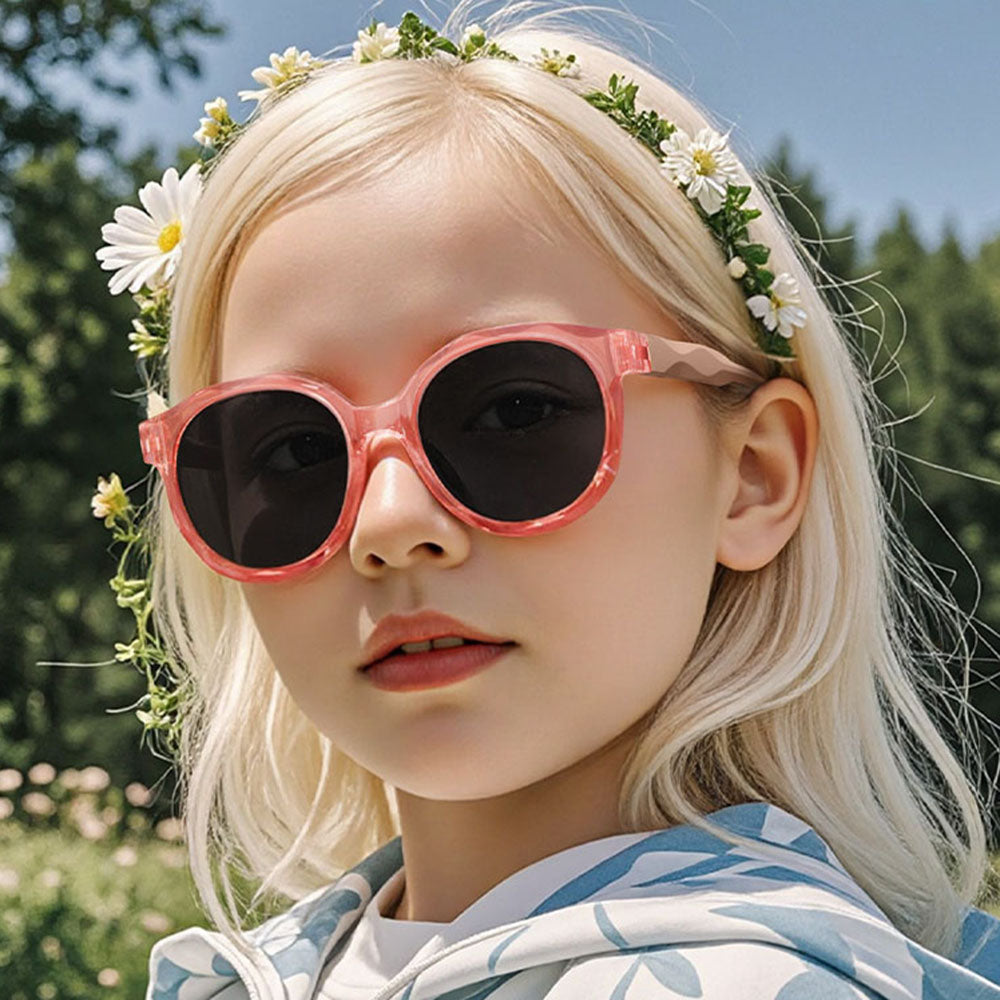 Techsuit 627 Kids Sunglasses, Polarized, UV Protection, Peach Pink