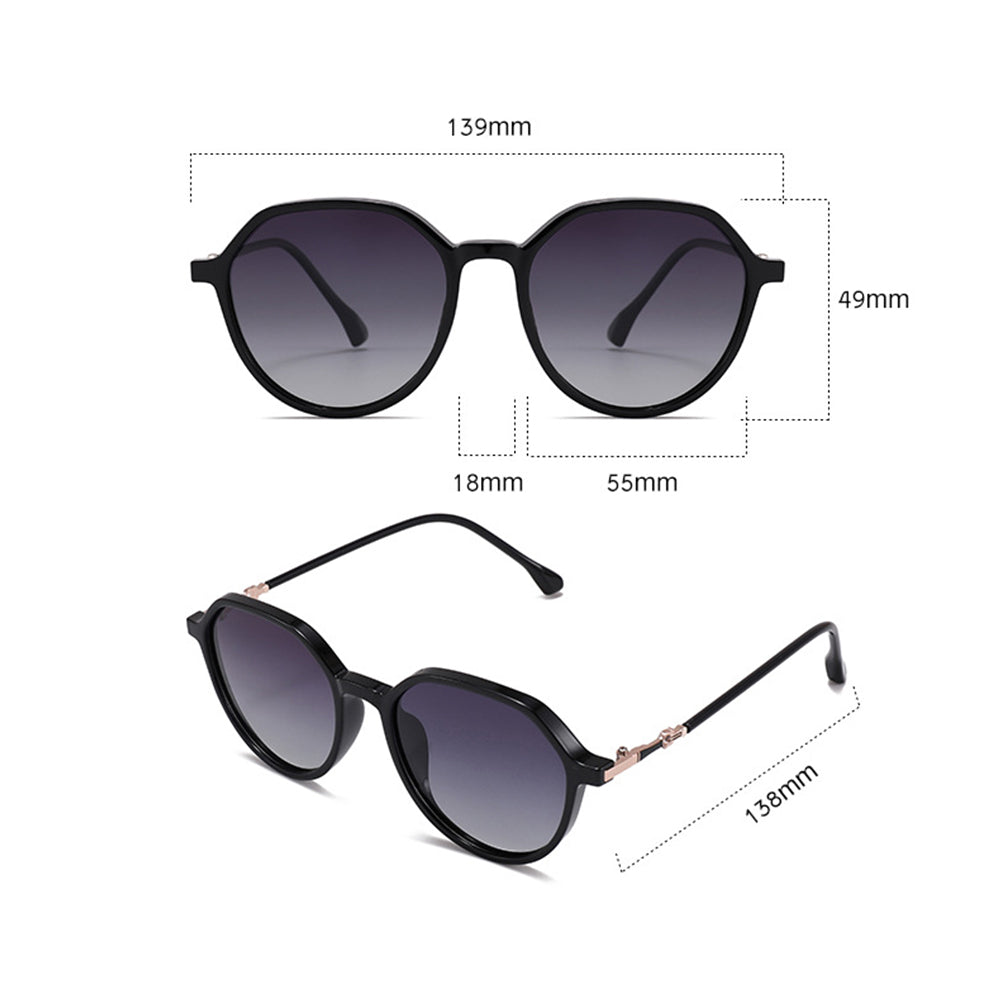 Damen-Sonnenbrille Techsuit 2203, polarisiert, UV-Schutz, Schwarz Grau