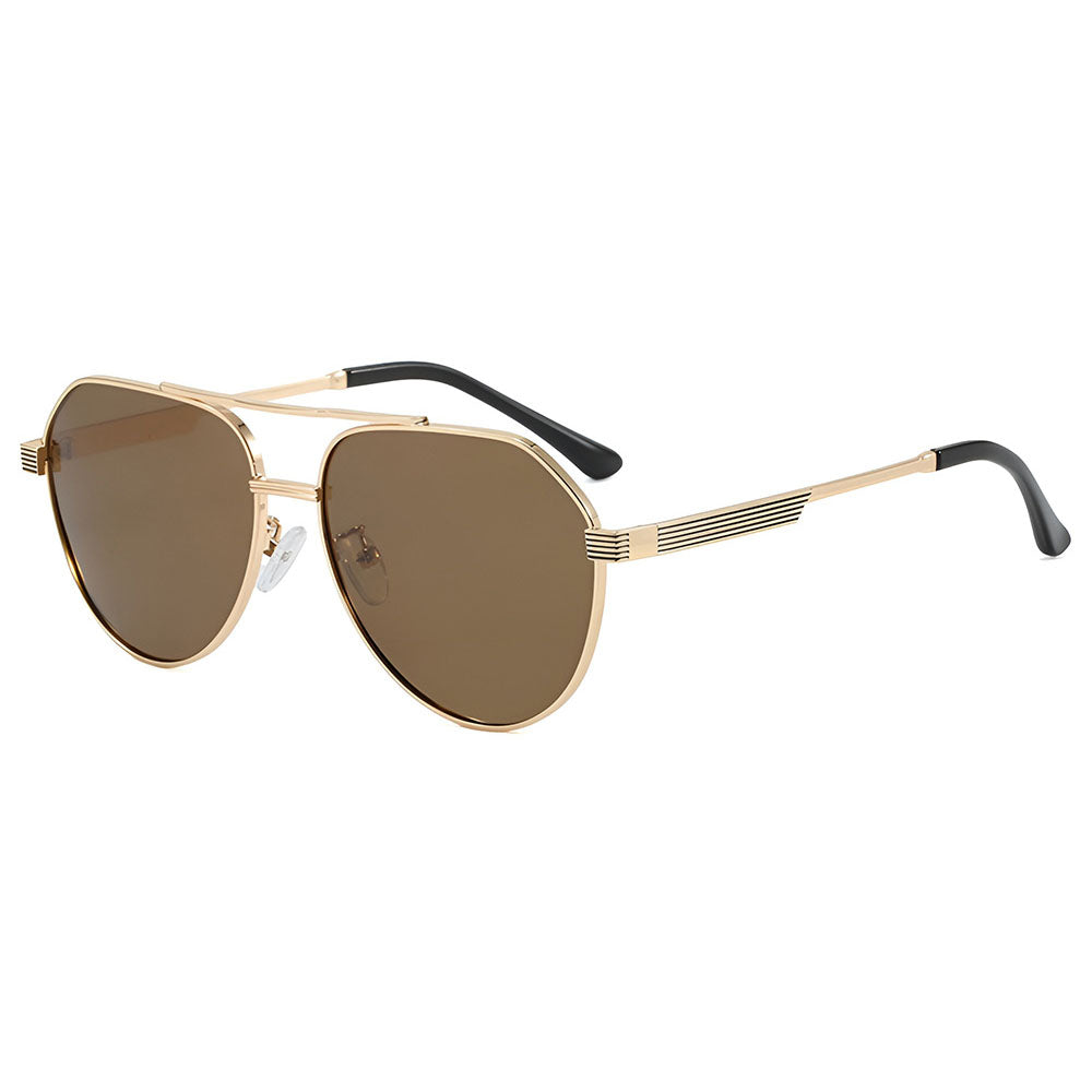 Unisex Techsuit 8622 Sonnenbrille, polarisiert, UV-Schutz, goldfarben