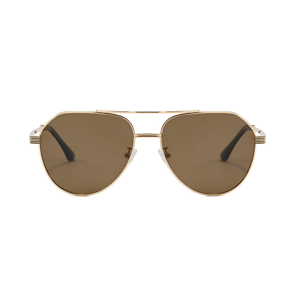 Unisex Techsuit 8622 Sonnenbrille, polarisiert, UV-Schutz, goldfarben