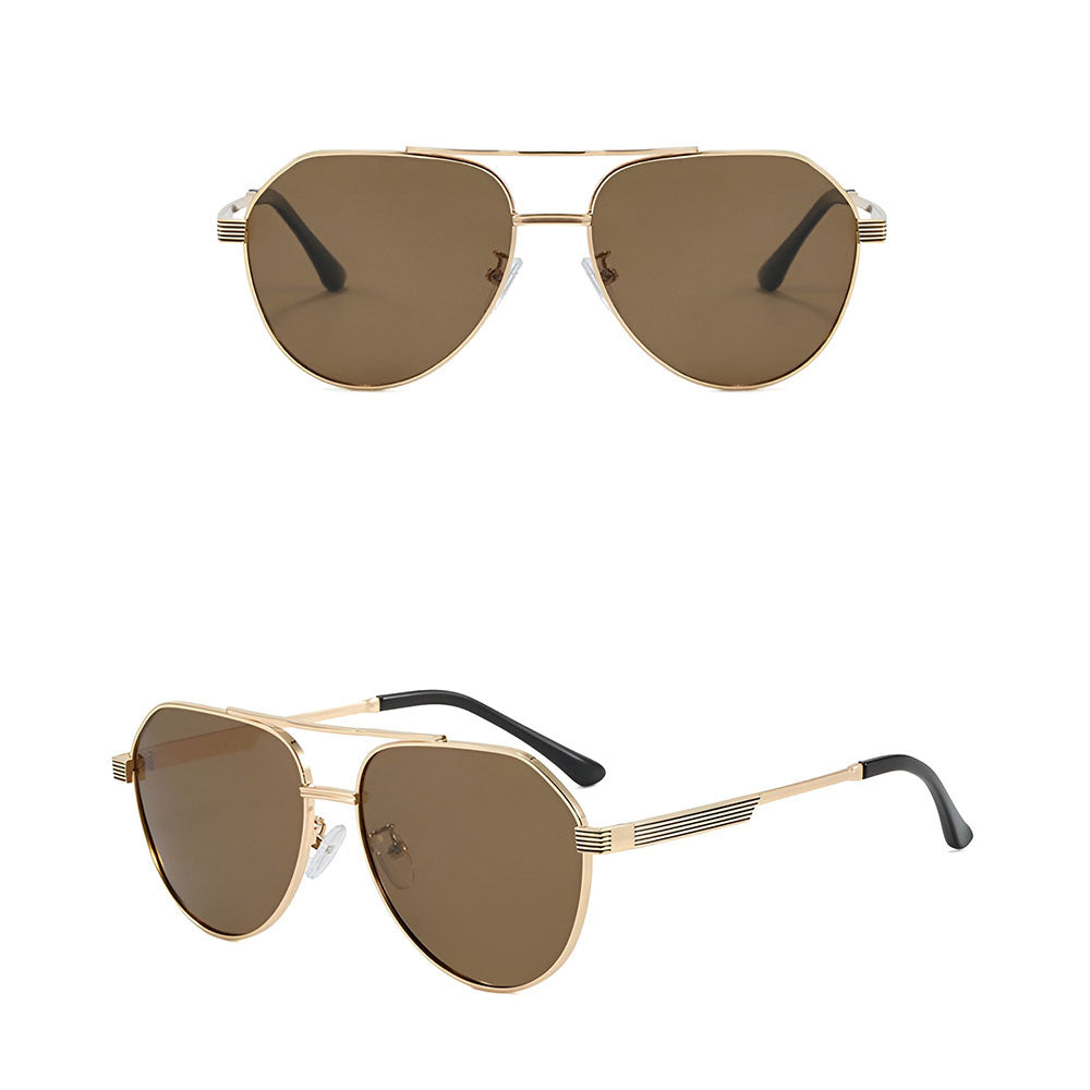 Unisex Techsuit 8622 Sonnenbrille, polarisiert, UV-Schutz, goldfarben
